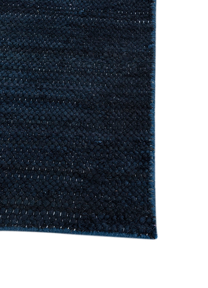 abrash blue wool flat weaves Rug - Corner abrash blue wool flat weaves Rug - Corner