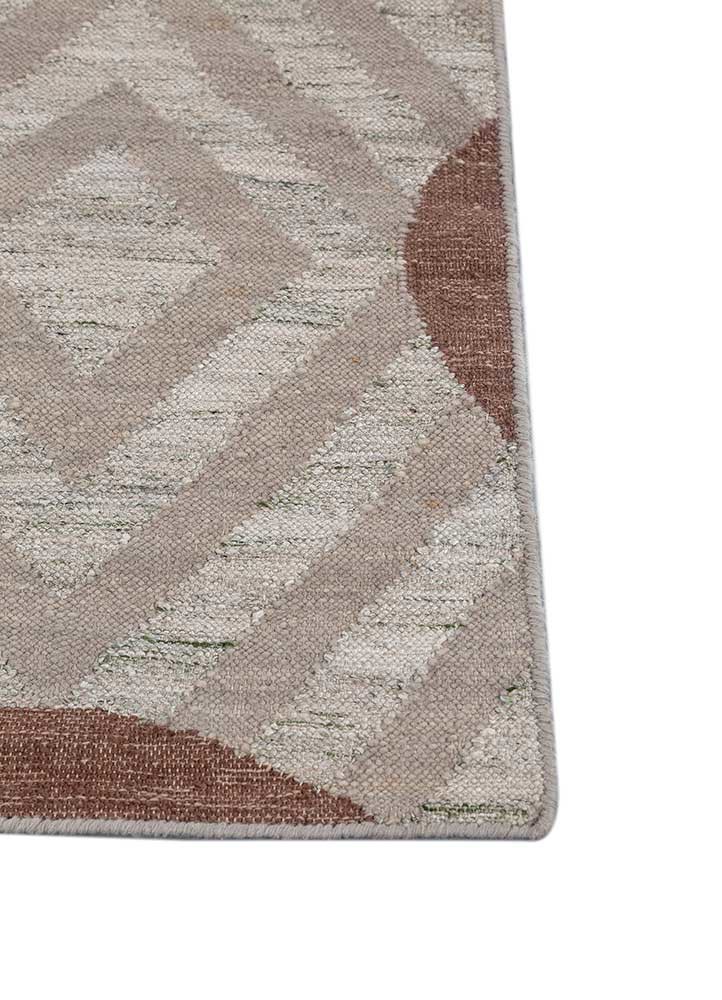 alhambra ivory wool flat weaves Rug - Corner alhambra ivory wool flat weaves Rug - Corner