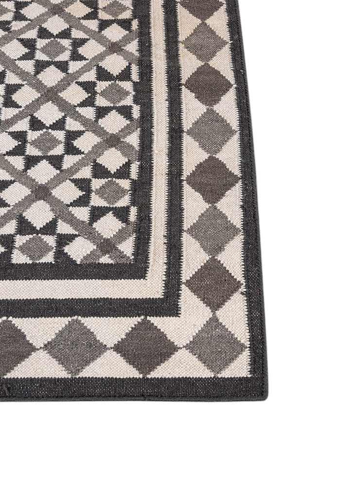 alhambra ivory wool flat weaves Rug - Corner alhambra ivory wool flat weaves Rug - Corner