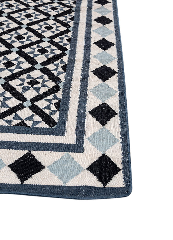 alhambra ivory wool flat weaves Rug - Corner alhambra ivory wool flat weaves Rug - Corner