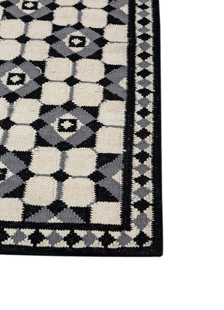 alhambra ivory wool flat weaves Rug - Corner alhambra ivory wool flat weaves Rug - Corner