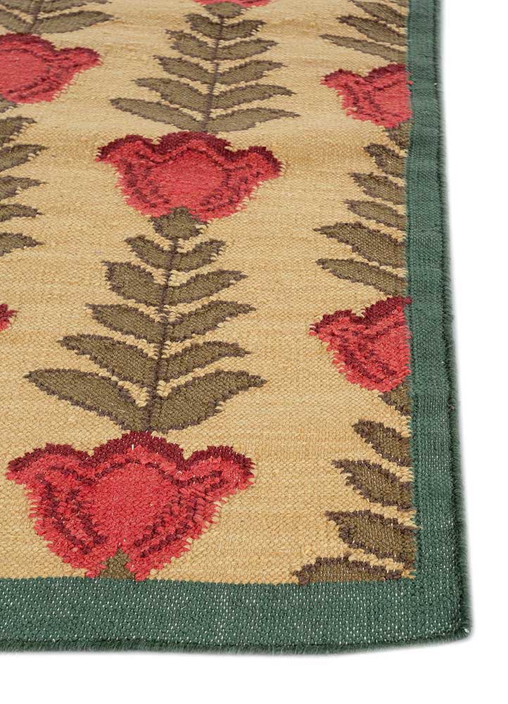 orenda gold wool flat weaves Rug - Corner orenda gold wool flat weaves Rug - Corner