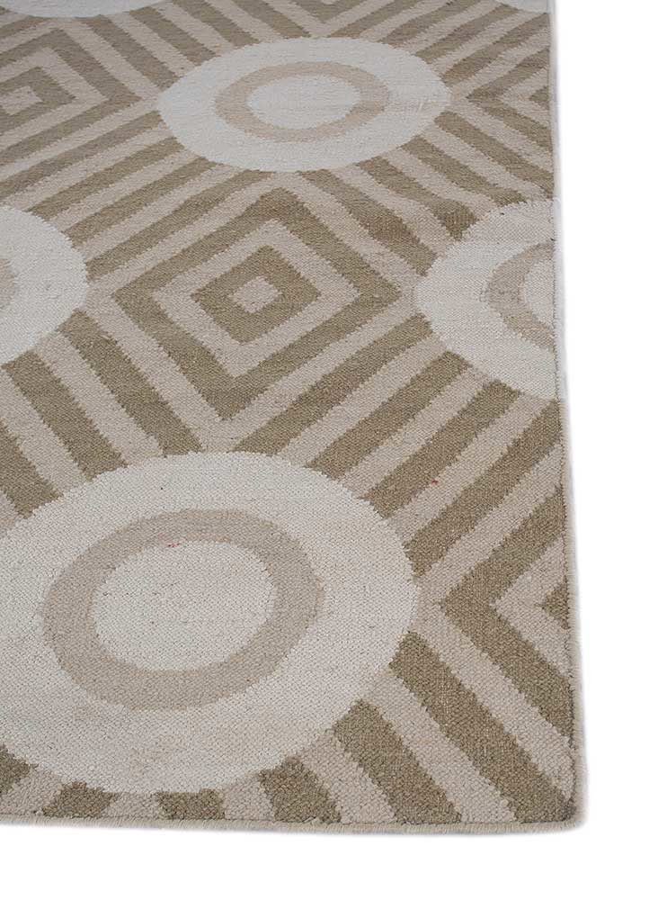 checkers gold wool flat weaves Rug - Corner checkers gold wool flat weaves Rug - Corner