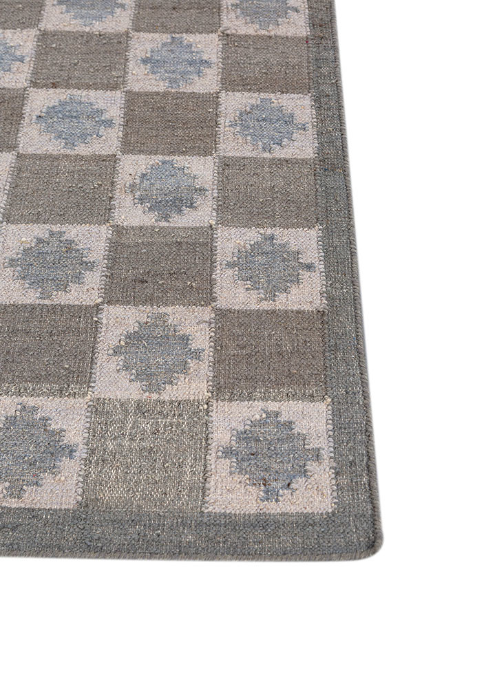 alhambra grey and black wool flat weaves Rug - Corner alhambra grey and black wool flat weaves Rug - Corner