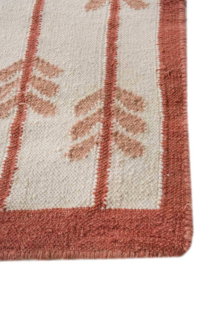orenda ivory wool flat weaves Rug - Corner
