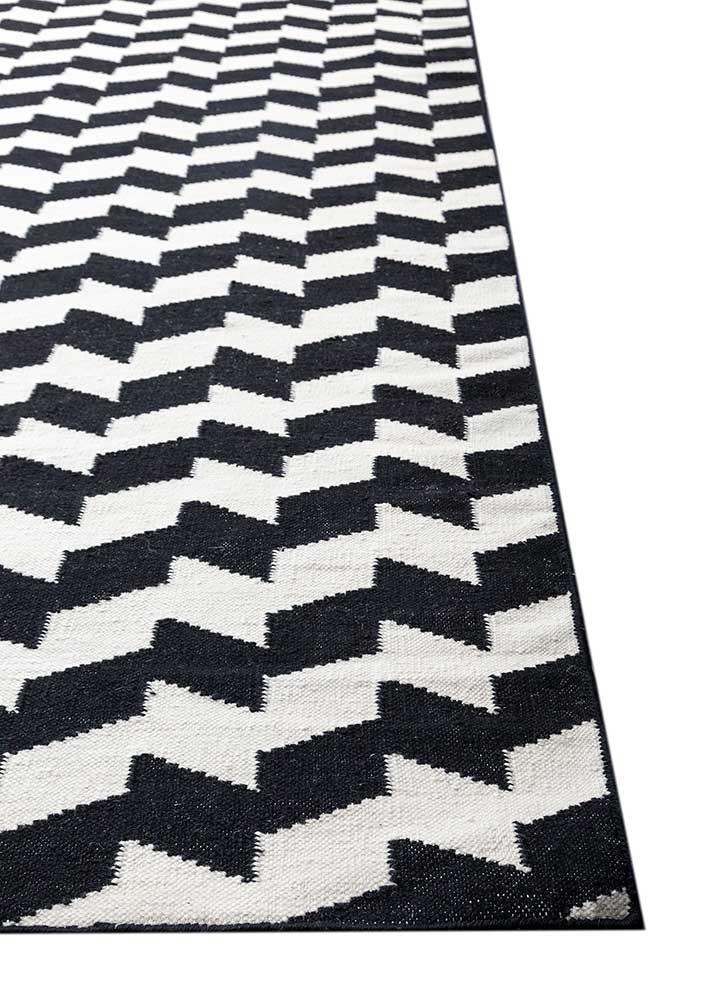 alhambra grey and black wool flat weaves Rug - Corner alhambra grey and black wool flat weaves Rug - Corner