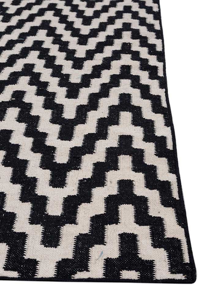 alhambra grey and black wool flat weaves Rug - Corner alhambra grey and black wool flat weaves Rug - Corner
