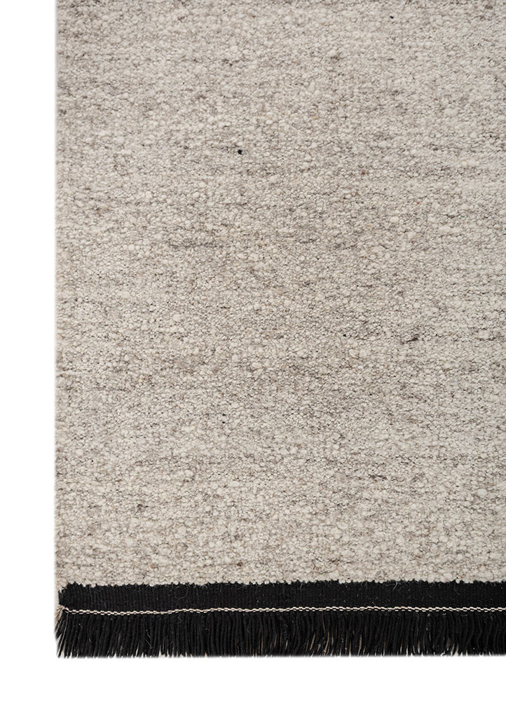 abrash ivory wool flat weaves Rug - Corner abrash ivory wool flat weaves Rug - Corner