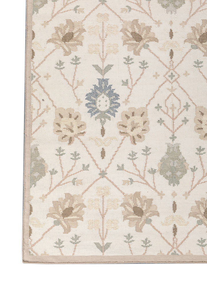 bedouin ivory wool flat weaves Rug - Corner bedouin ivory wool flat weaves Rug - Corner