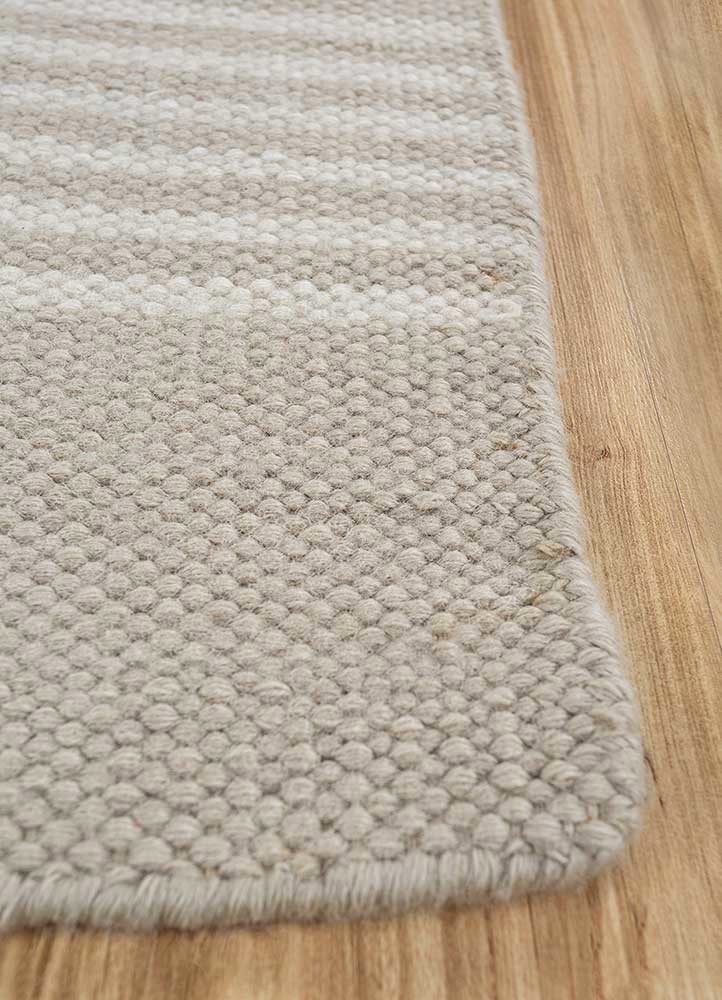 aprezo gold wool flat weaves Rug - Corner