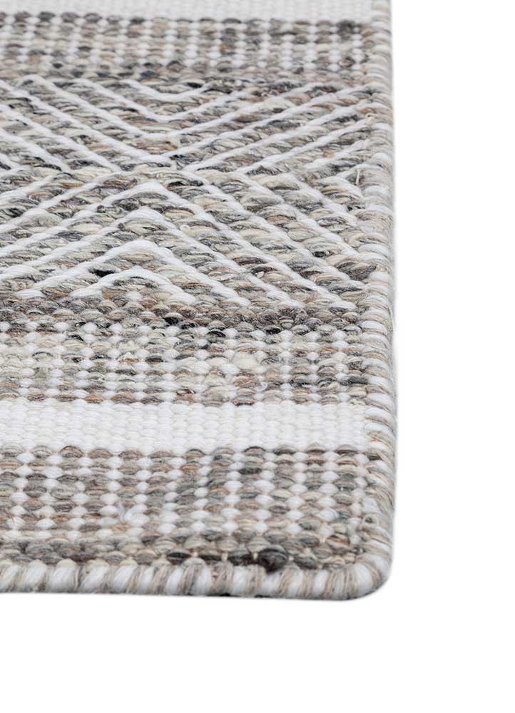 abrash grey and black wool flat weaves Rug - Corner abrash grey and black wool flat weaves Rug - Corner