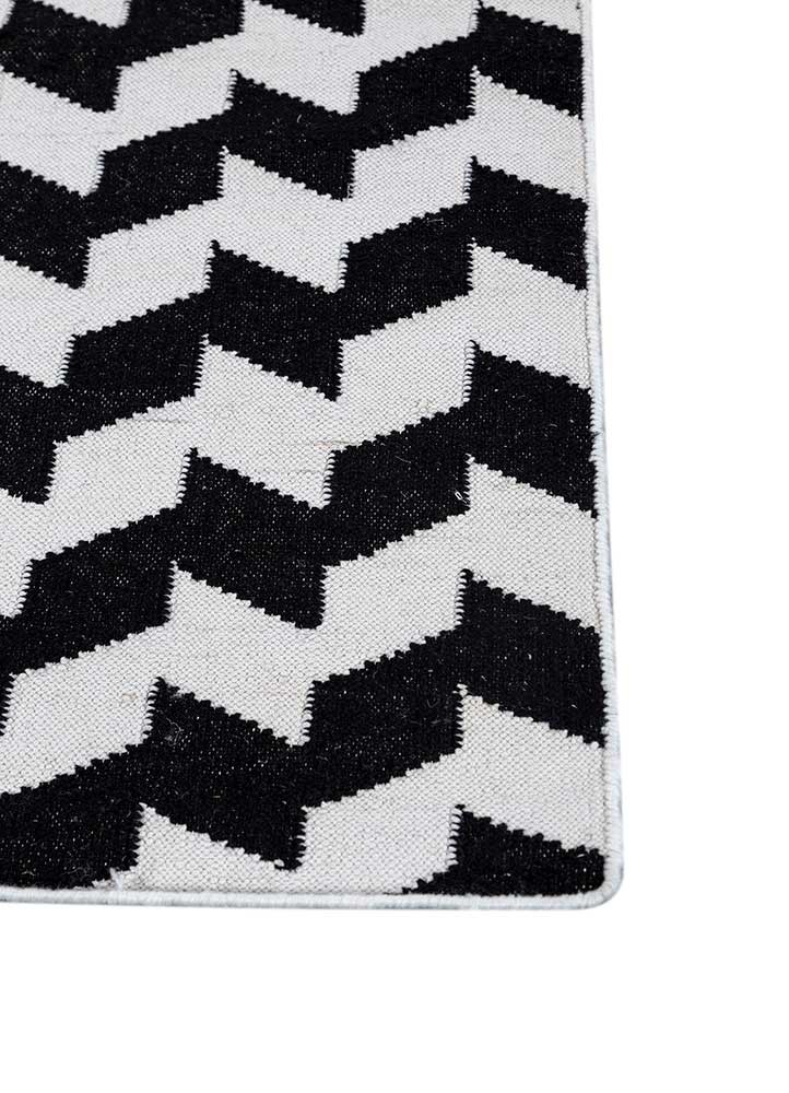 alhambra grey and black wool flat weaves Rug - Corner alhambra grey and black wool flat weaves Rug - Corner