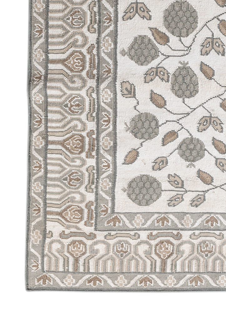 bedouin ivory wool flat weaves Rug - Corner bedouin ivory wool flat weaves Rug - Corner
