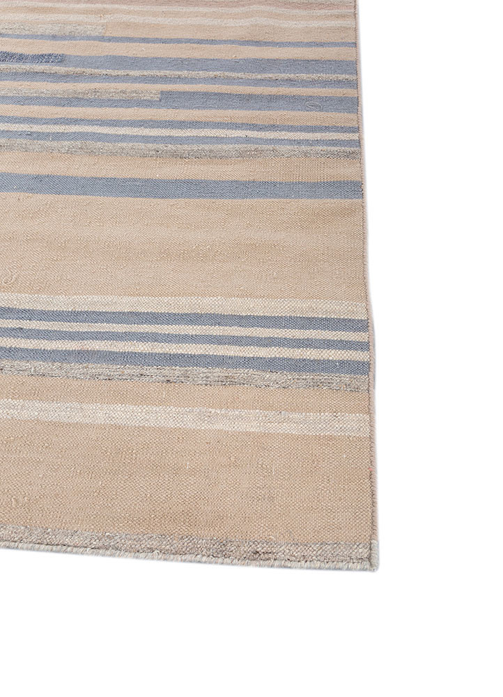 indusbar ivory wool flat weaves Rug - Corner indusbar ivory wool flat weaves Rug - Corner
