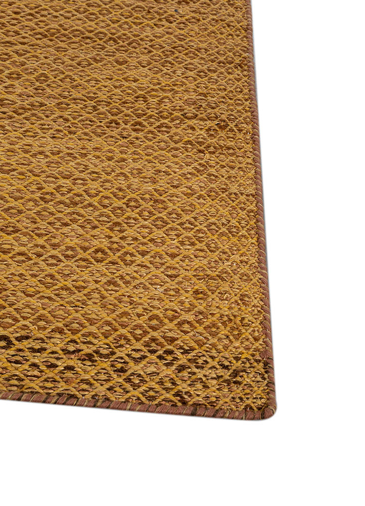 abrash red and orange wool and viscose flat weaves Rug - Corner abrash red and orange wool and viscose flat weaves Rug - Corner