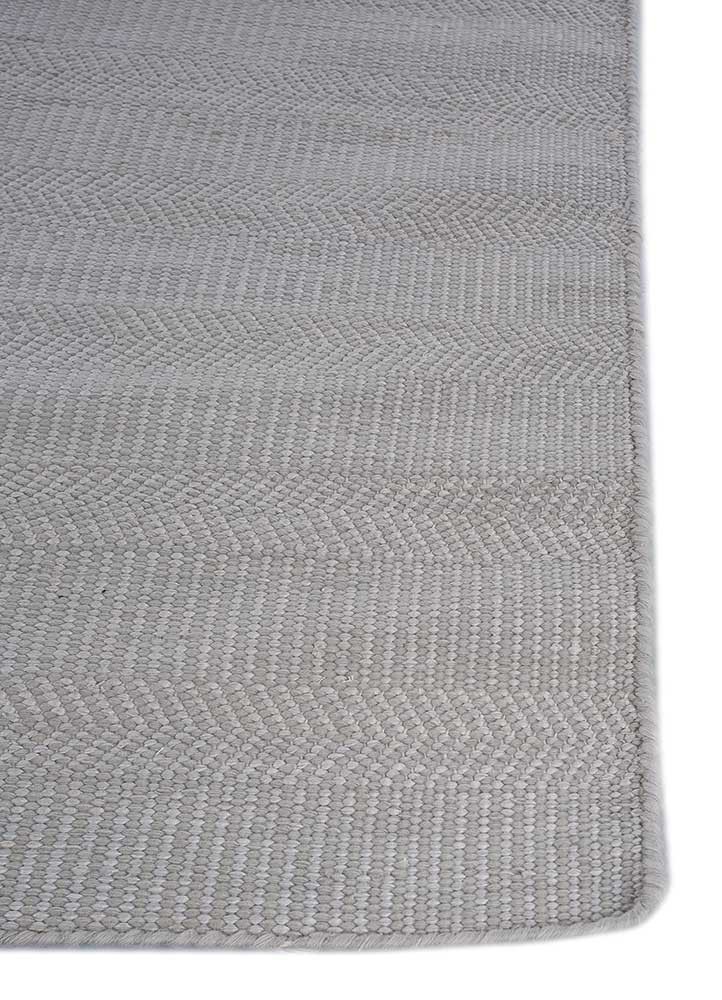 abrash grey and black wool and viscose flat weaves Rug - Corner