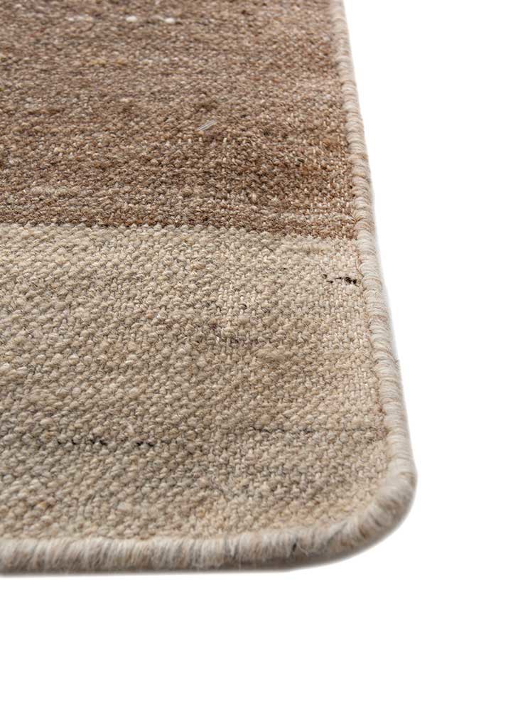 abrash ivory wool and viscose flat weaves Rug - Corner abrash ivory wool and viscose flat weaves Rug - Corner