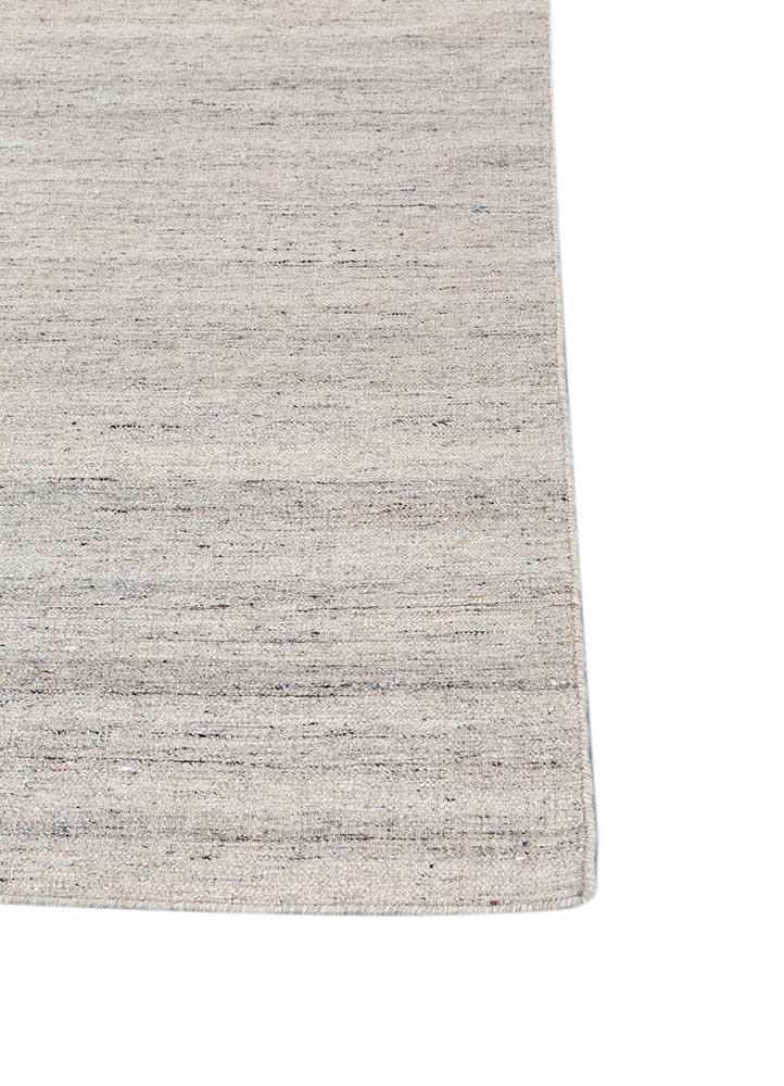 abrash beige and brown wool and viscose flat weaves Rug - Corner abrash beige and brown wool and viscose flat weaves Rug - Corner