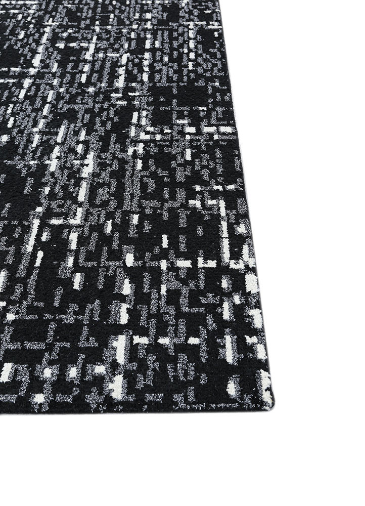 atelier blue wool hand knotted Rug - Corner atelier blue wool hand knotted Rug - Corner