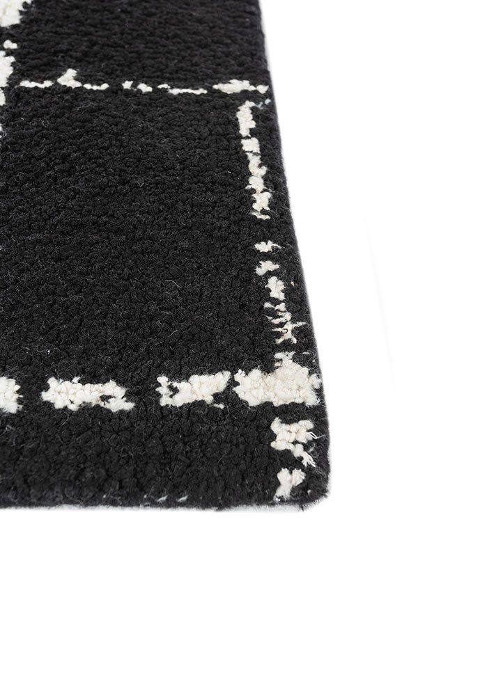 atelier blue polyester hand knotted Rug - Corner
