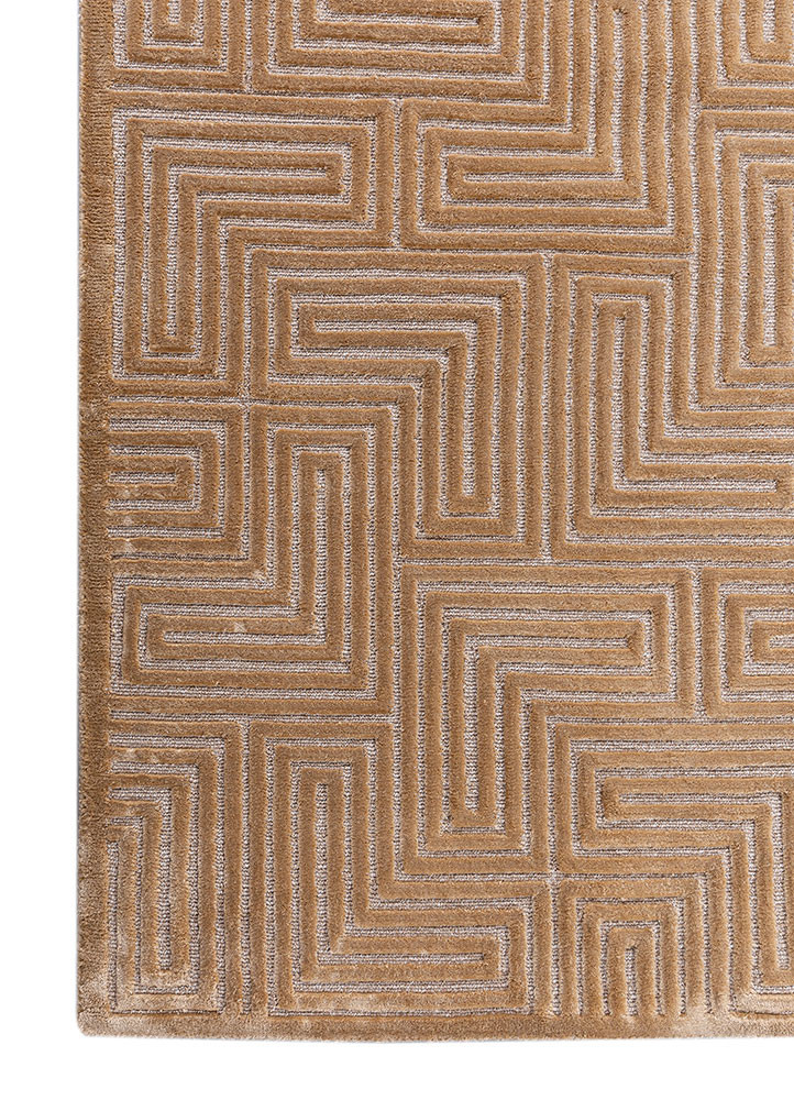 blythe beige and brown acrylic hand knotted Rug - Corner blythe beige and brown acrylic hand knotted Rug - Corner