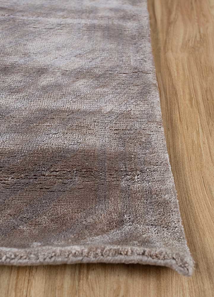 azalea beige and brown bamboo silk hand knotted Rug - Corner azalea beige and brown bamboo silk hand knotted Rug - Corner