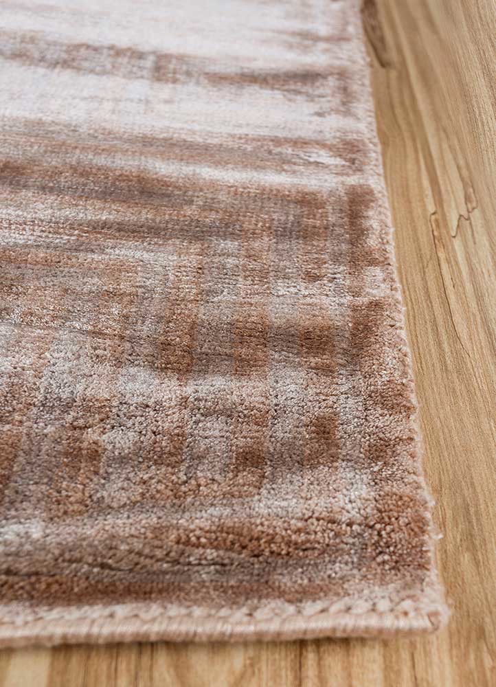 azalea beige and brown bamboo silk hand knotted Rug - Corner azalea beige and brown bamboo silk hand knotted Rug - Corner