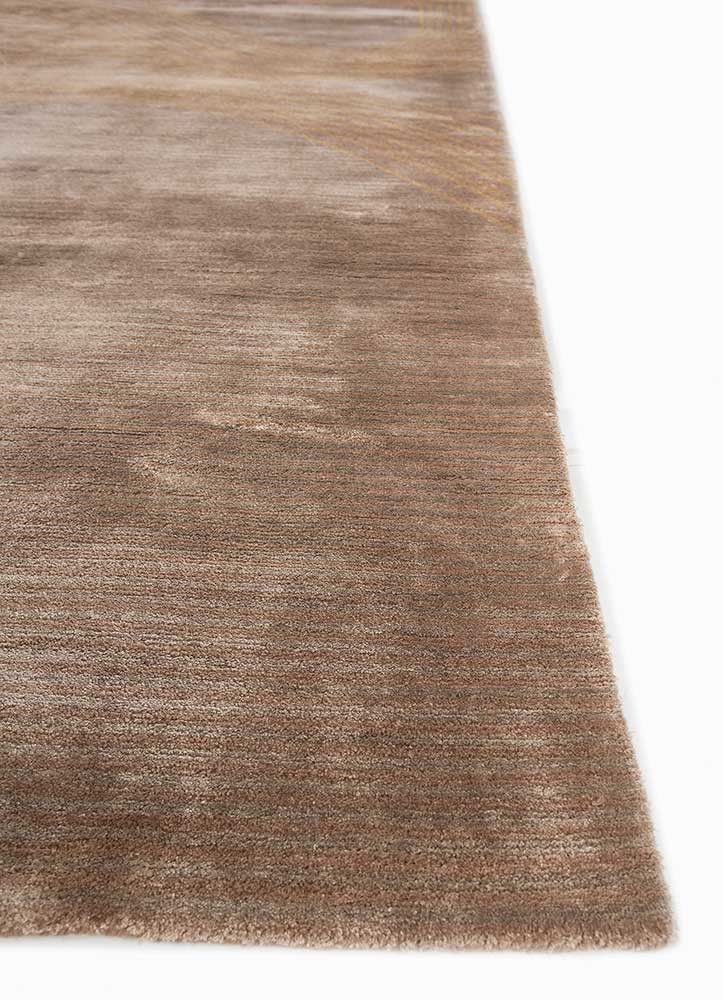 azalea beige and brown bamboo silk hand knotted Rug - Corner azalea beige and brown bamboo silk hand knotted Rug - Corner