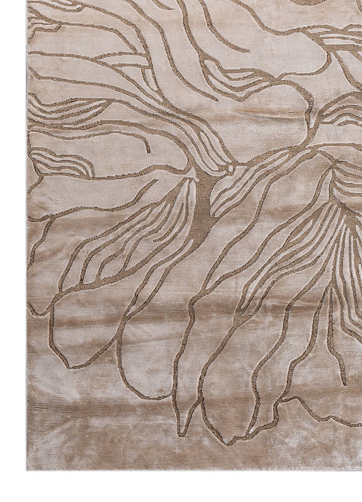 azalea ivory bamboo silk hand knotted Rug - Corner azalea ivory bamboo silk hand knotted Rug - Corner