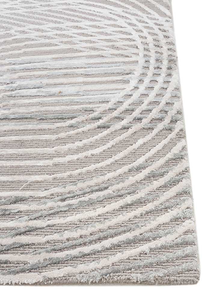 blythe grey and black wool and bamboo silk hand knotted Rug - Corner blythe grey and black wool and bamboo silk hand knotted Rug - Corner