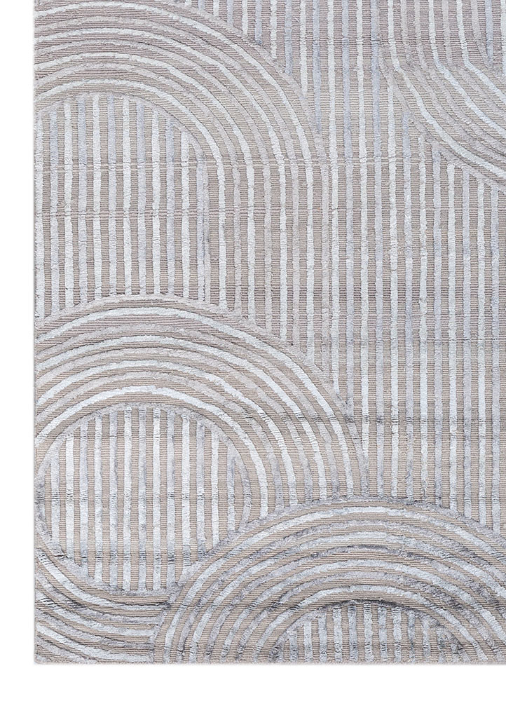 azalea grey and black wool and bamboo silk hand knotted Rug - Corner azalea grey and black wool and bamboo silk hand knotted Rug - Corner