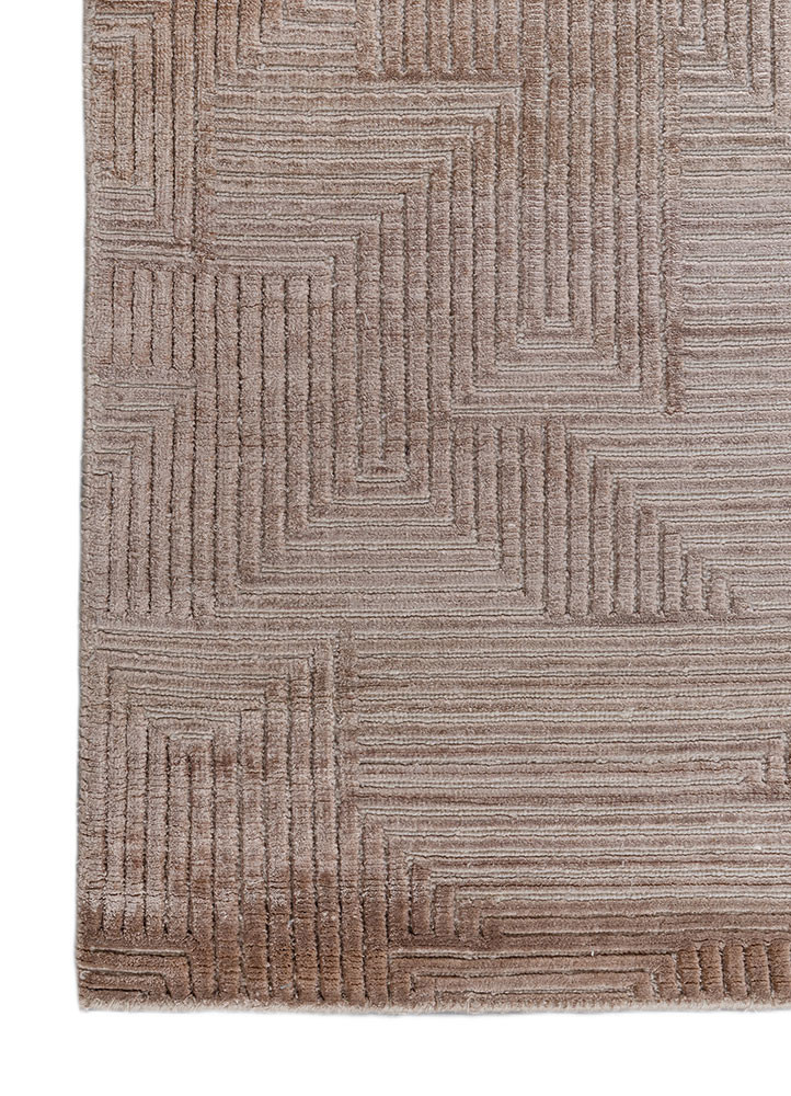 azalea gold wool and bamboo silk hand knotted Rug - Corner azalea gold wool and bamboo silk hand knotted Rug - Corner