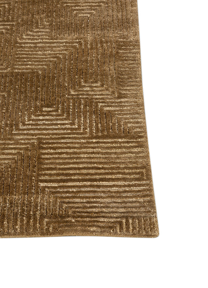 azalea gold wool and bamboo silk hand knotted Rug - Corner azalea gold wool and bamboo silk hand knotted Rug - Corner