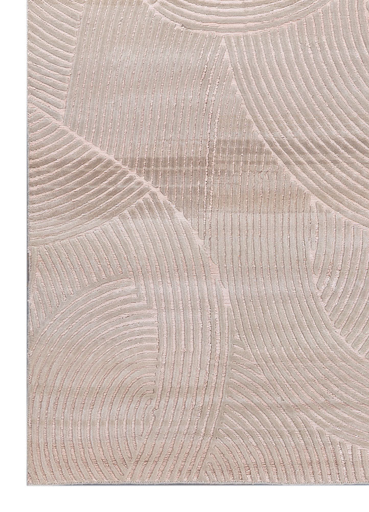 azalea ivory wool and bamboo silk hand knotted Rug - Corner azalea ivory wool and bamboo silk hand knotted Rug - Corner
