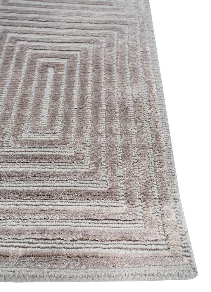 azalea grey and black wool and bamboo silk hand knotted Rug - Corner azalea grey and black wool and bamboo silk hand knotted Rug - Corner