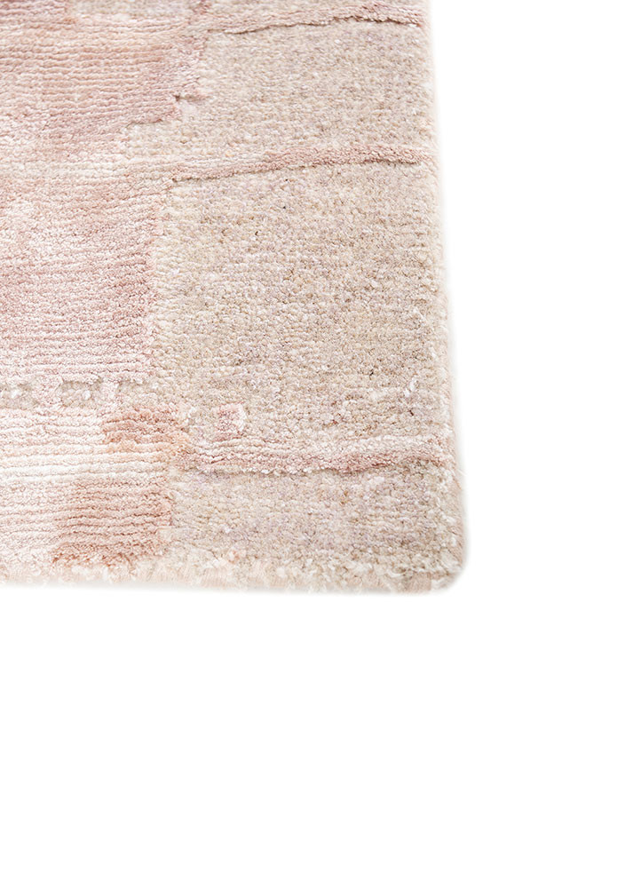 manifest beige and brown wool and bamboo silk hand knotted Rug - Corner manifest beige and brown wool and bamboo silk hand knotted Rug - Corner