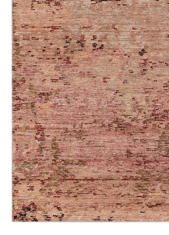 aprezo beige and brown wool hand knotted Rug - Corner aprezo beige and brown wool hand knotted Rug - Corner