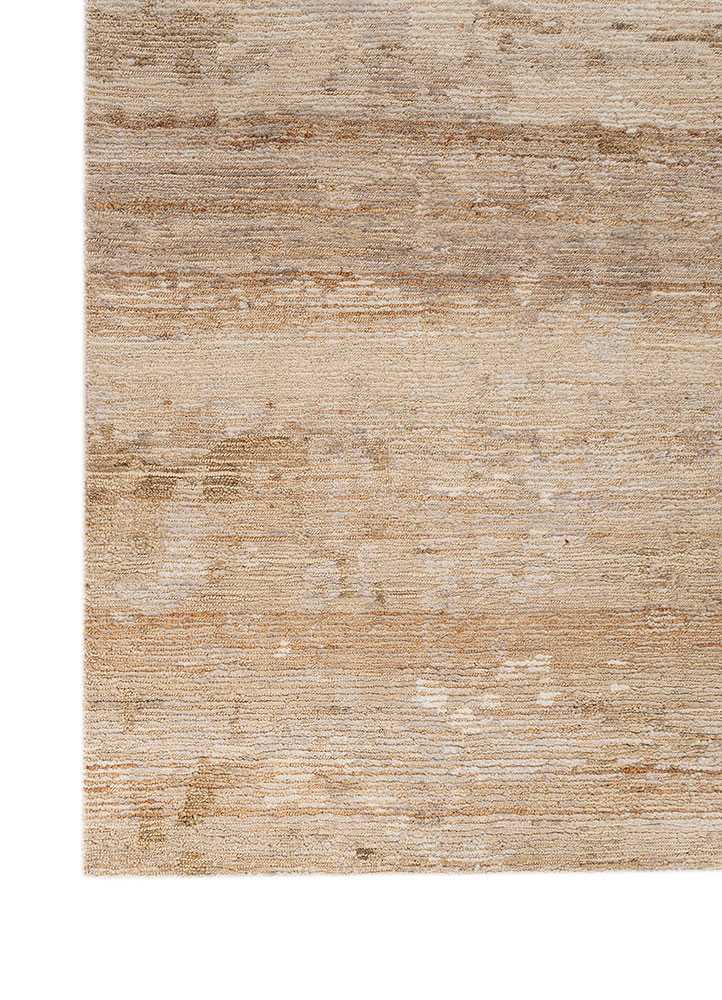 aprezo beige and brown wool hand knotted Rug - Corner aprezo beige and brown wool hand knotted Rug - Corner