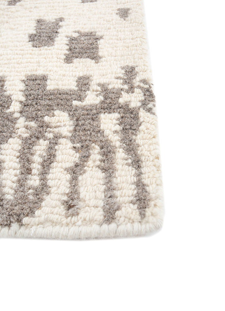 zuri ivory wool hand knotted Rug - Corner zuri ivory wool hand knotted Rug - Corner