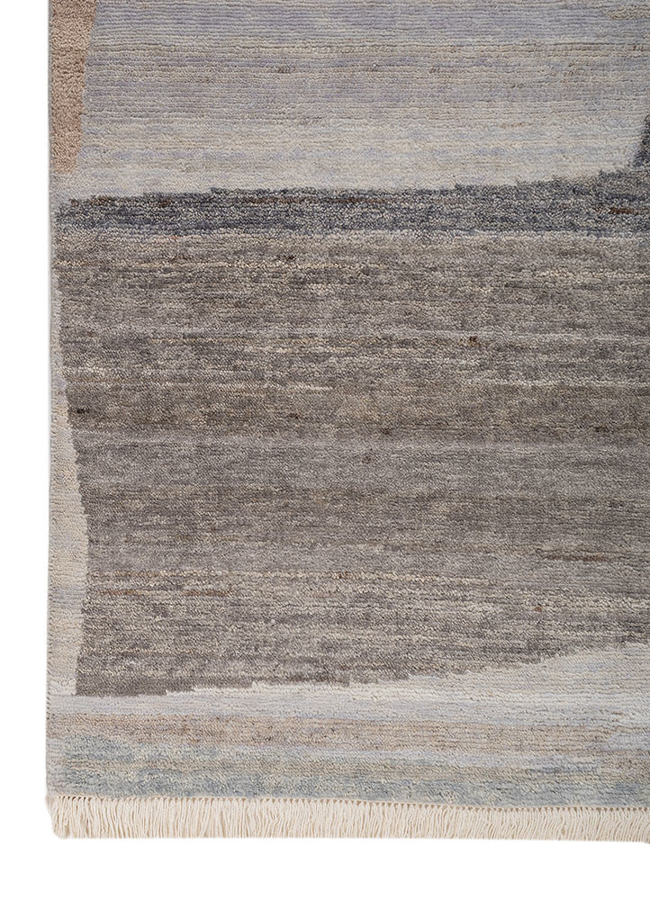 blythe grey and black wool hand knotted Rug - Corner blythe grey and black wool hand knotted Rug - Corner