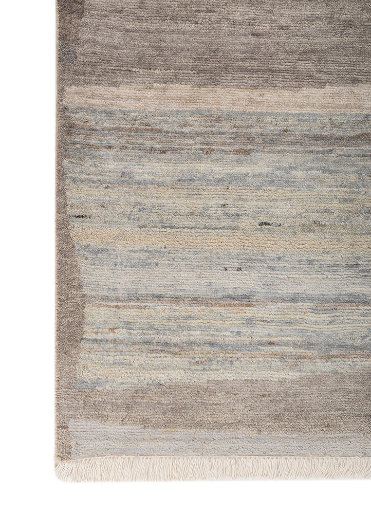 blythe beige and brown wool hand knotted Rug - Corner blythe beige and brown wool hand knotted Rug - Corner