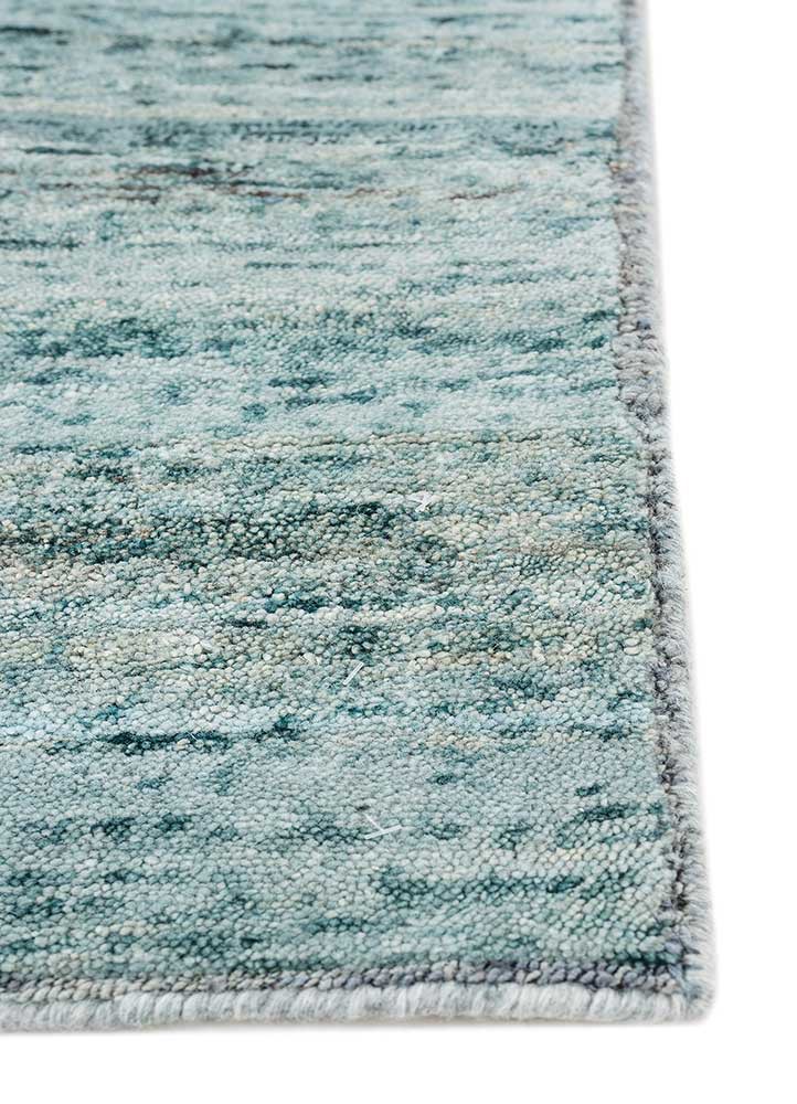 blythe blue wool hand knotted Rug - Corner blythe blue wool hand knotted Rug - Corner