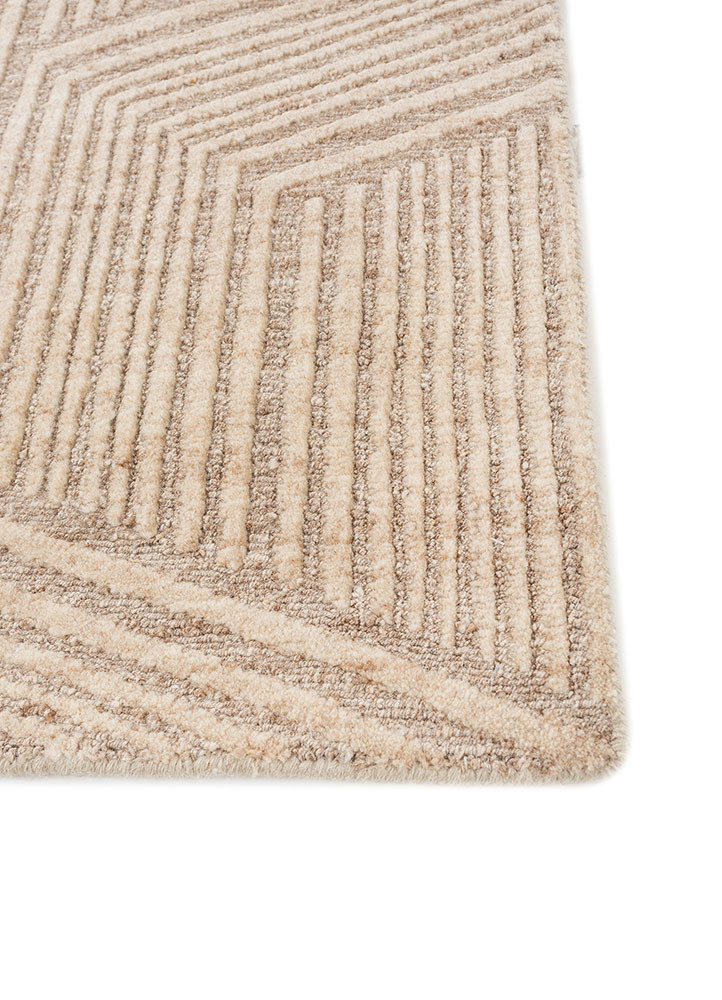 manifest beige and brown wool hand knotted Rug - Corner manifest beige and brown wool hand knotted Rug - Corner