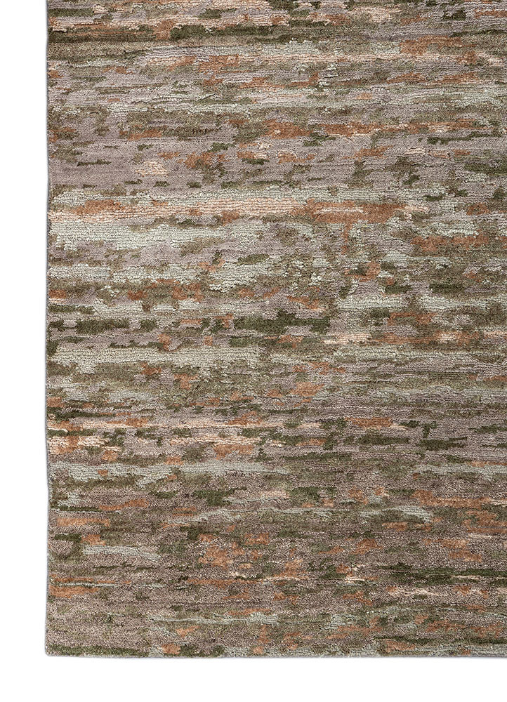 uvenuti grey and black wool hand knotted Rug - Corner