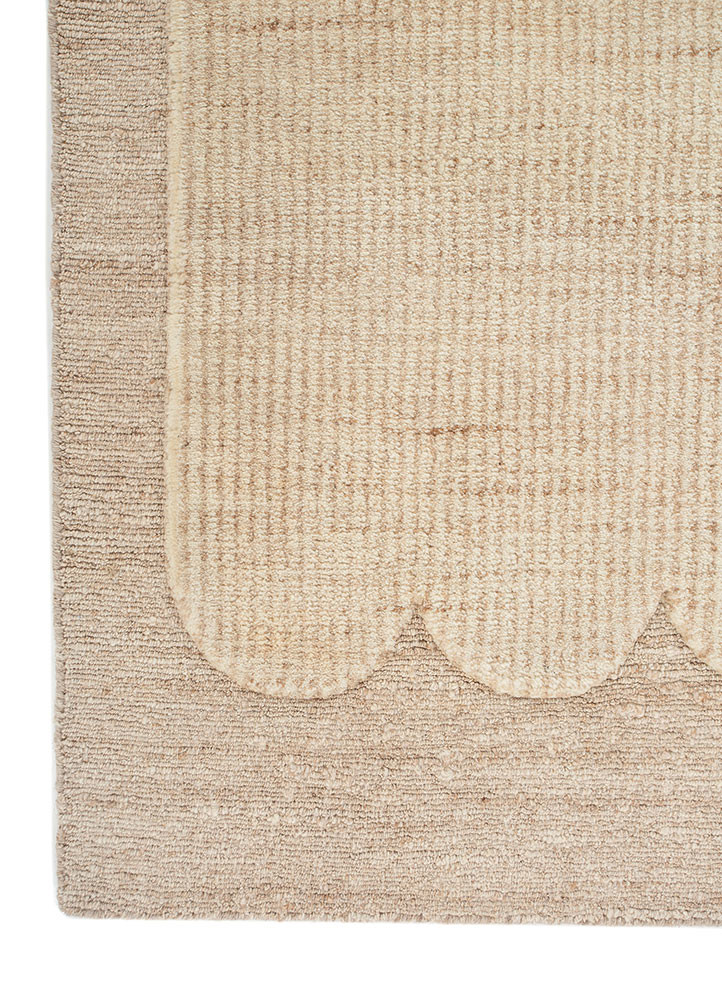 aprezo ivory wool hand knotted Rug - Corner aprezo ivory wool hand knotted Rug - Corner