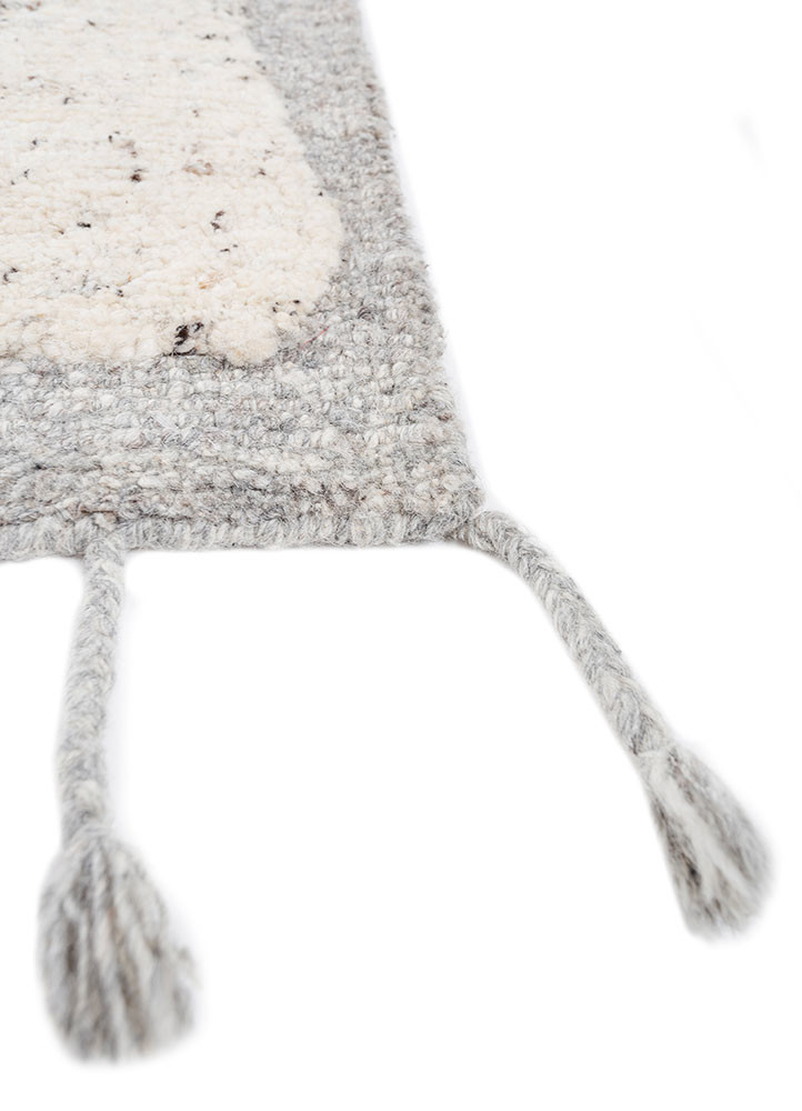 zuri ivory wool hand knotted Rug - Corner zuri ivory wool hand knotted Rug - Corner