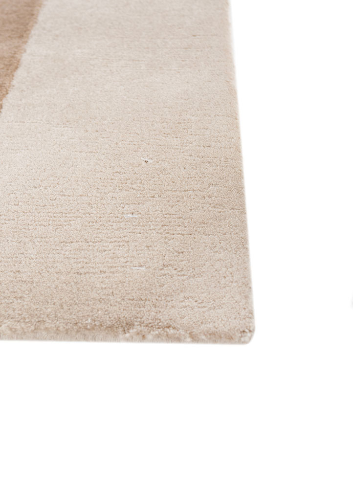 sthir beige and brown wool hand knotted Rug - Corner sthir beige and brown wool hand knotted Rug - Corner