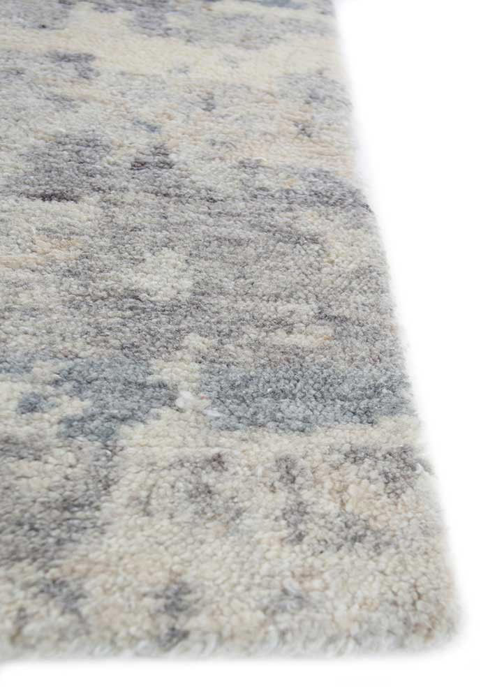 entropy grey and black wool hand knotted Rug - Corner entropy grey and black wool hand knotted Rug - Corner