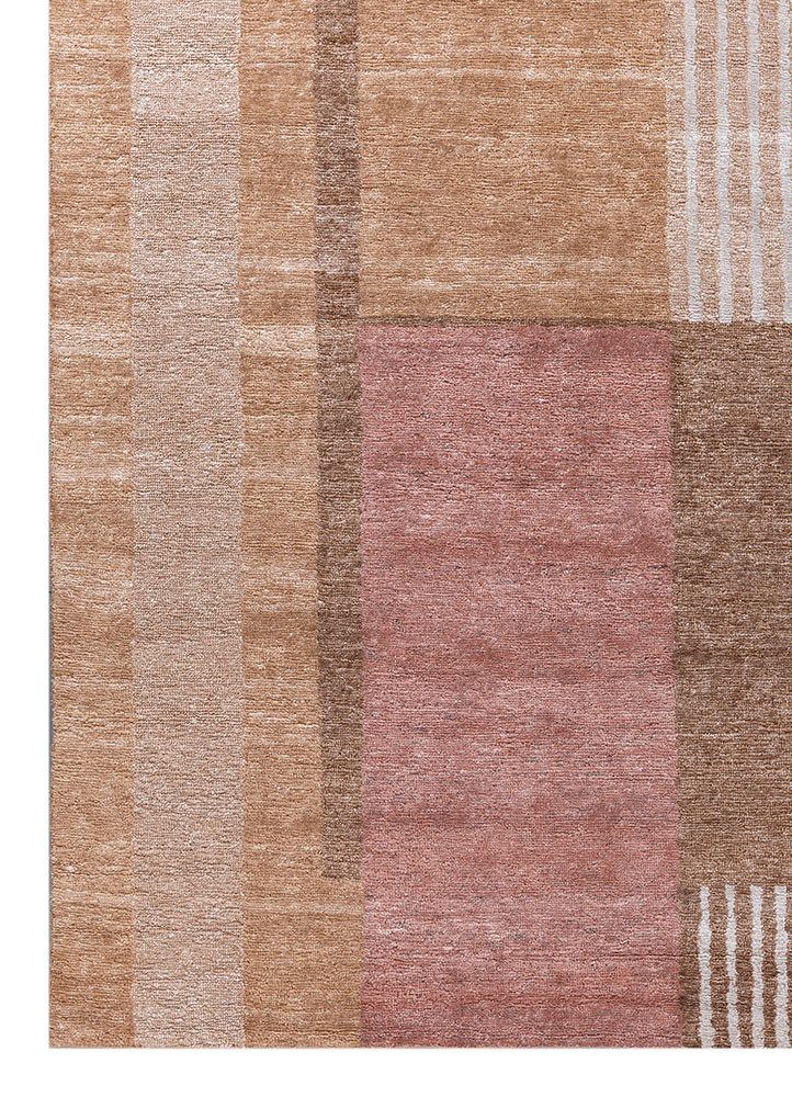 blythe red and orange wool hand knotted Rug - Corner blythe red and orange wool hand knotted Rug - Corner