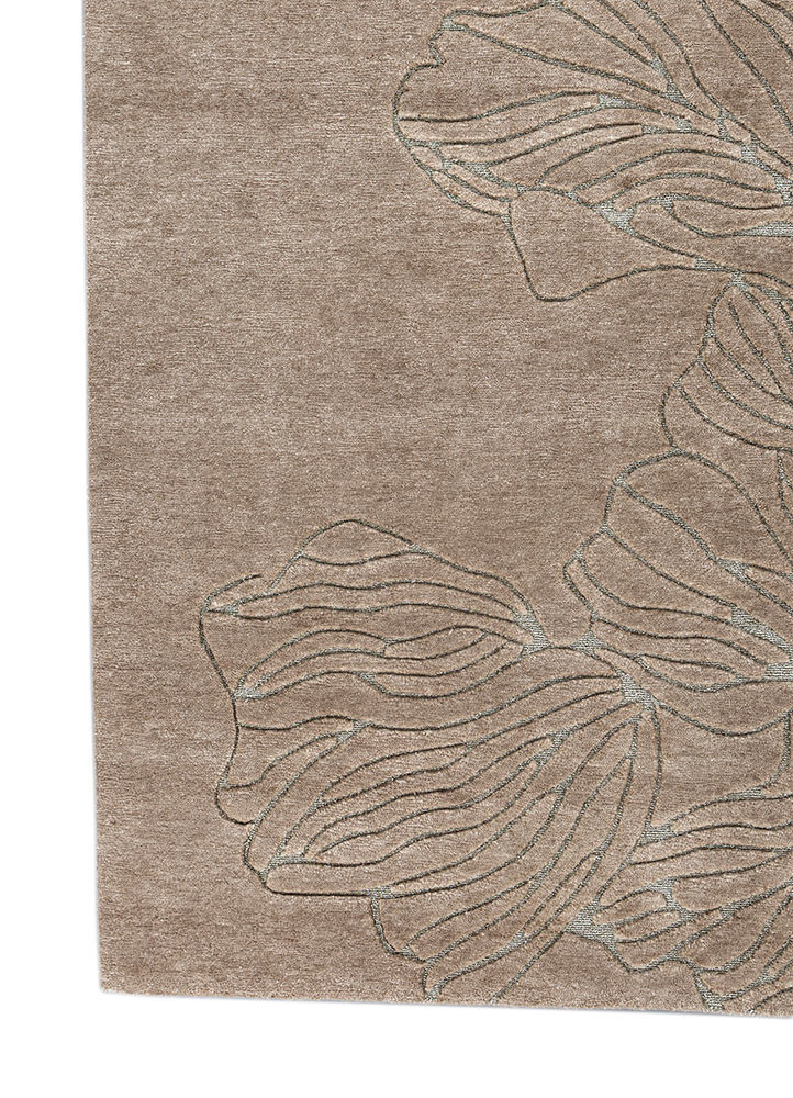 azalea beige and brown wool hand knotted Rug - Corner azalea beige and brown wool hand knotted Rug - Corner